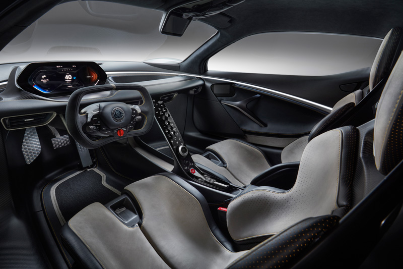 lotus evija: interior