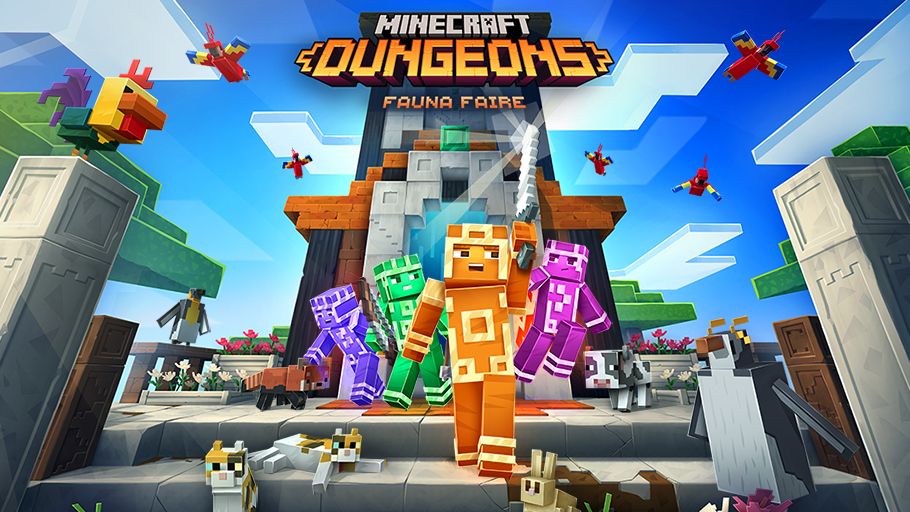 Minecraft Dungeons Season 3 'Fauna Faire' shows pets, The Tower