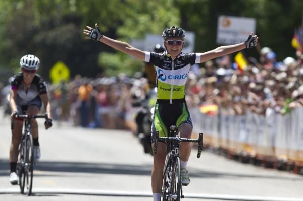 Claudia H&auml;usler (GreenEdge-AIS) wins the final stage of the Exergy Tour