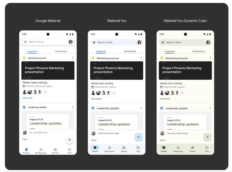 Google Drive Material You Update