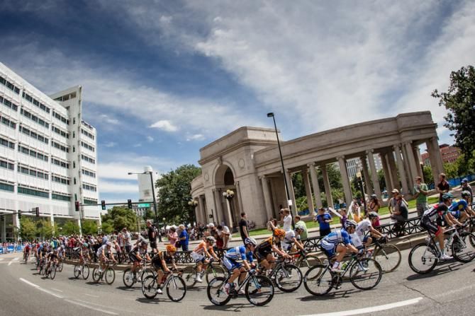 Racing through the heart of Denver.