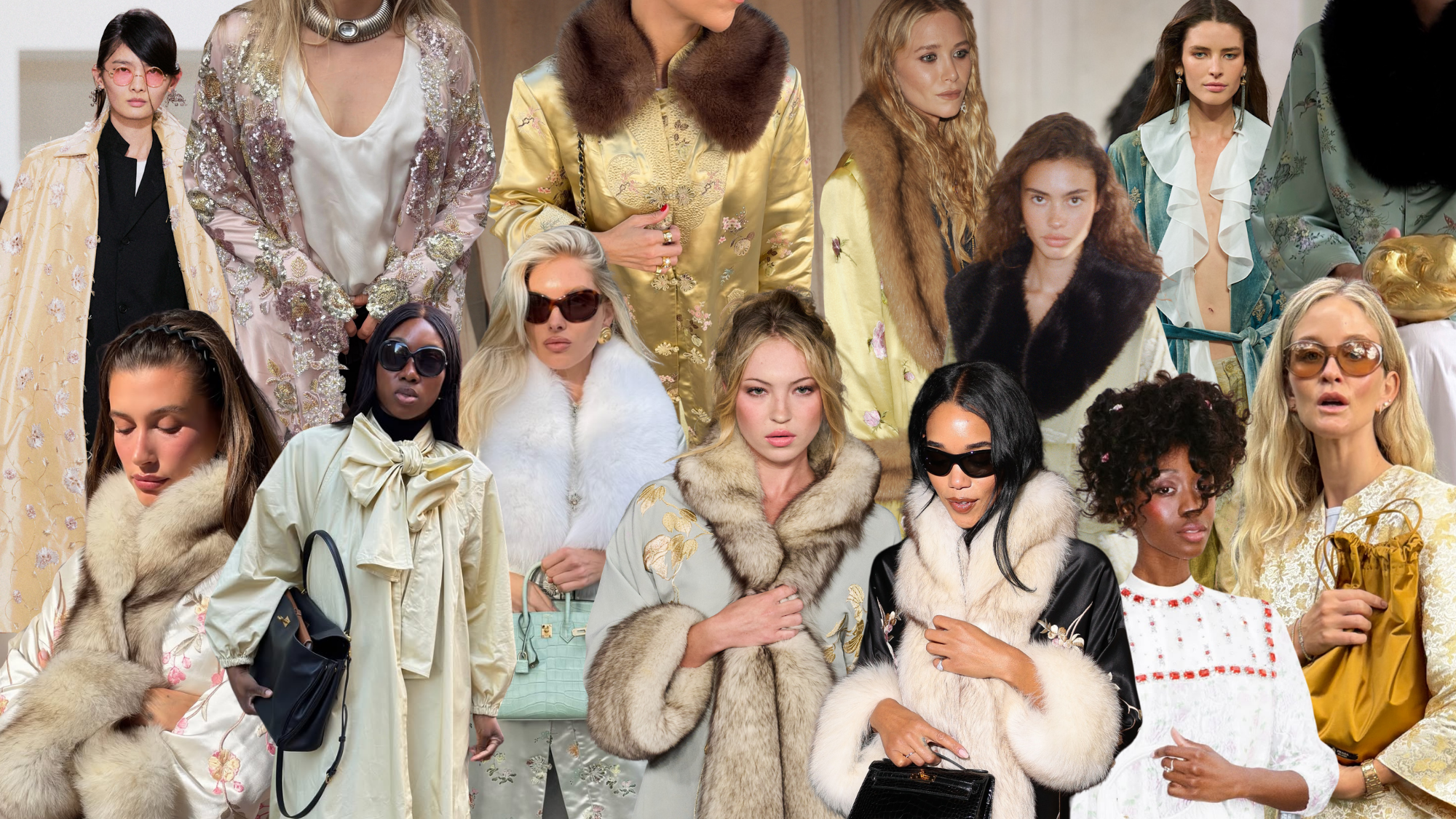 A collage of the opera dressing trend.