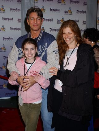 Eric Roberts, daughter Emma and wife Eliza during 