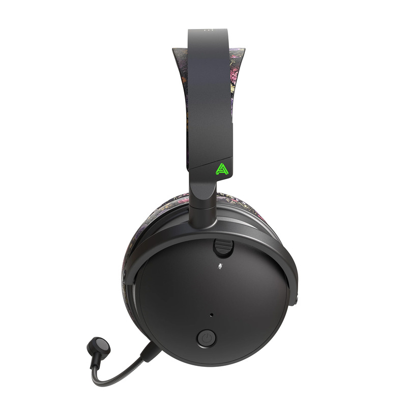 Shots of Audeze Maxwell Flora limited edition headset with floral trimming.