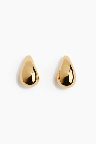 Gold-Plated Dome Earrings