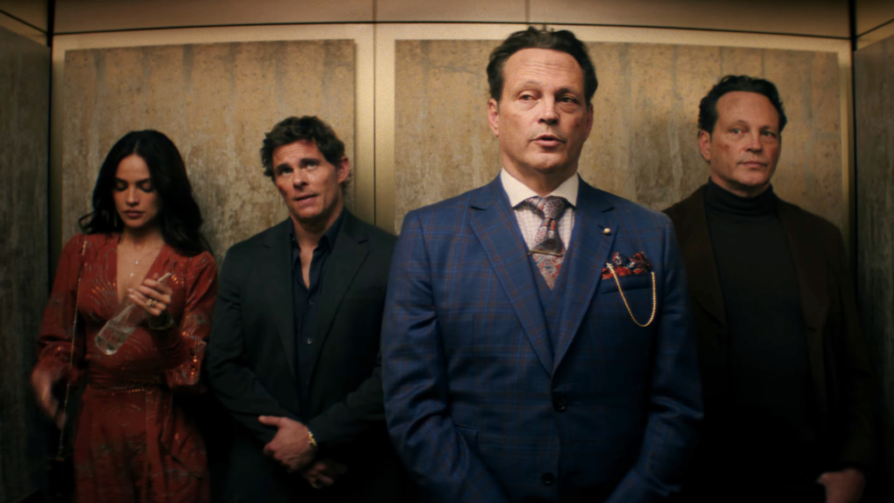 Eiza Gonz&amp;aacute;lez, James Marsden, Vince Vaughn, and Vince Vaughn in Mike &amp;amp; Nick &amp;amp; Nick &amp;amp; Alice