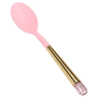 Paris Hilton Solid Spoon With Pink Jewel Shaped Handle, Pink