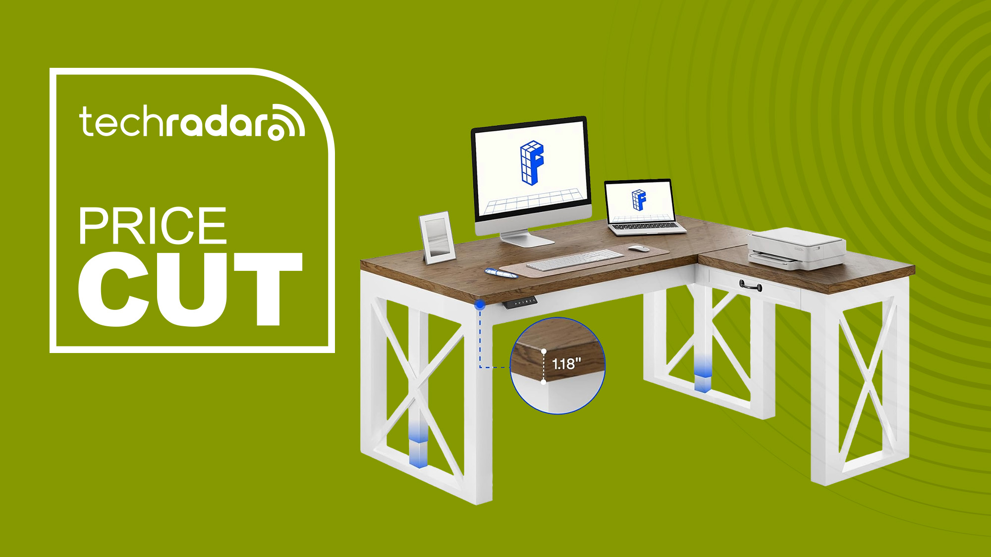 LEXISPOT L-Shaped Executive Standing Desk deal
