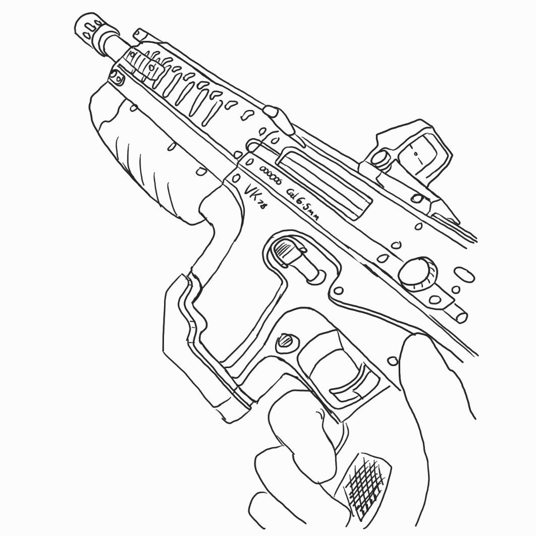 Halo Infinite rifle fan art