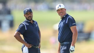 Harold Varner III and Pat Perez at the LIV Golf Team Championship