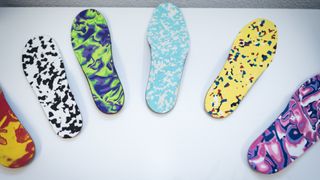 Orthopedic insoles of various colors