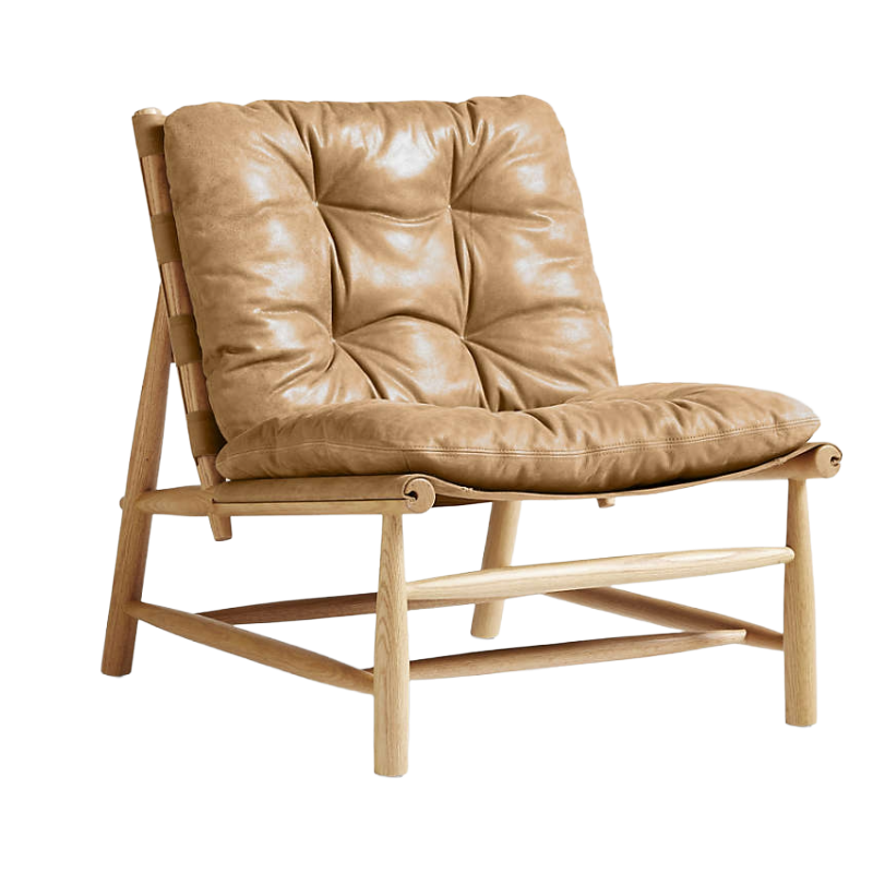 Crate &amp;amp; Barrel, Henning Leather Accent Chair