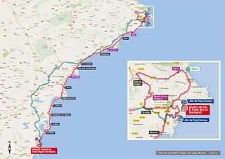 Vuelta a Espana 2017 stage 9 map