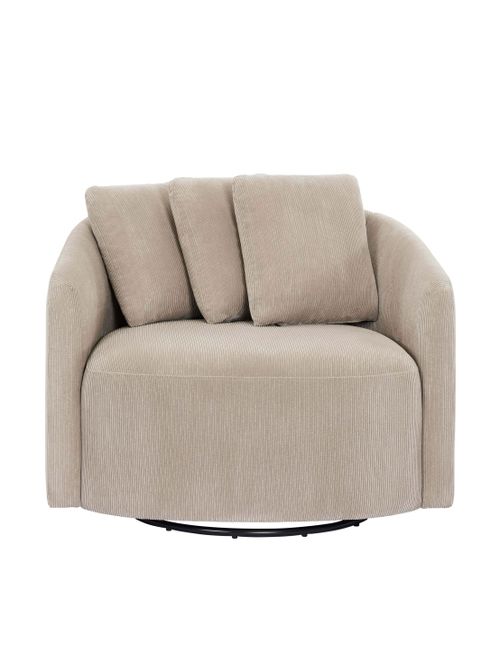 Beautiful Drew Accent Chair by Drew Barrymore, Fawn Cord