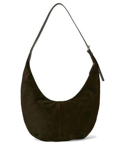 Madewell Suede Essentials Curve Shoulder Bag, Loden