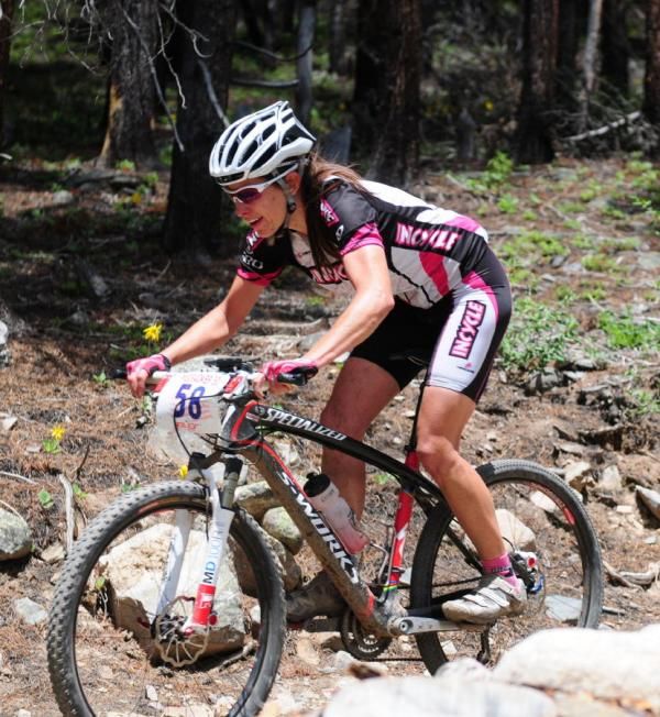 Krista Park (Incycle) riding herself onto the podium.