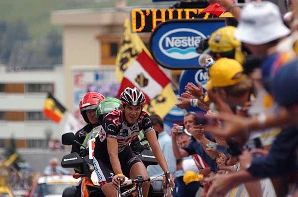 Frank Schleck (CSC) after the line