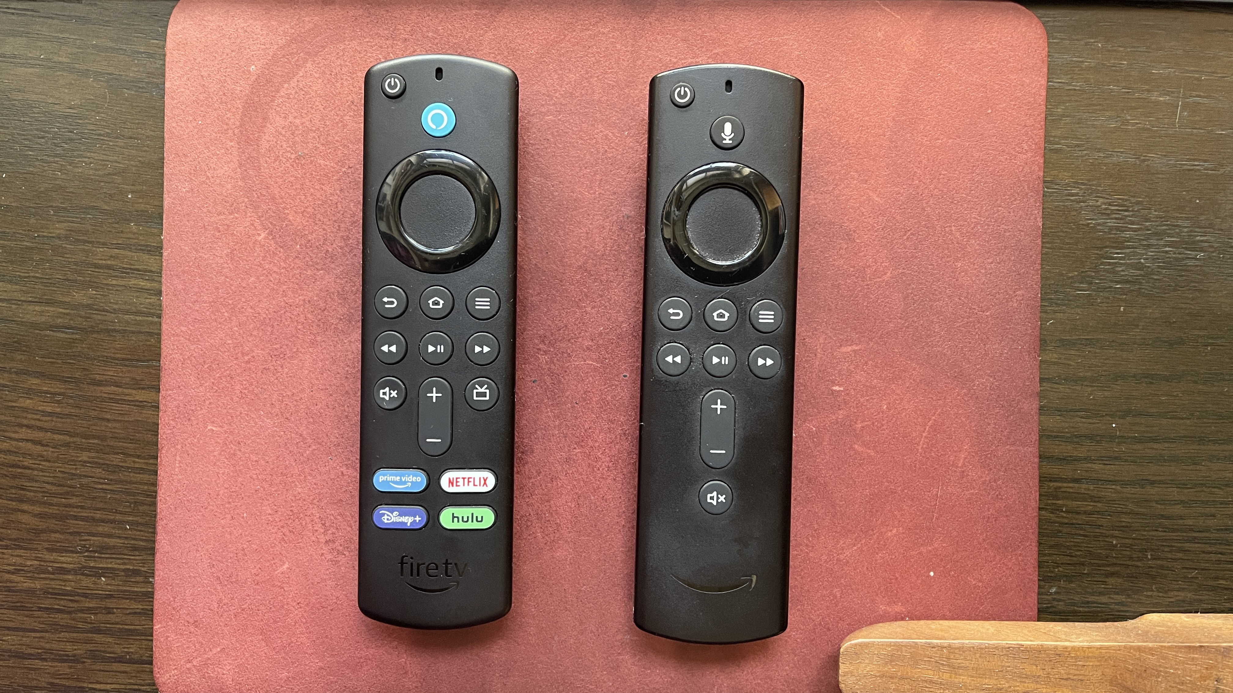 The Fire TV Stick 4K Max and Fire TV Stick 4K remotes