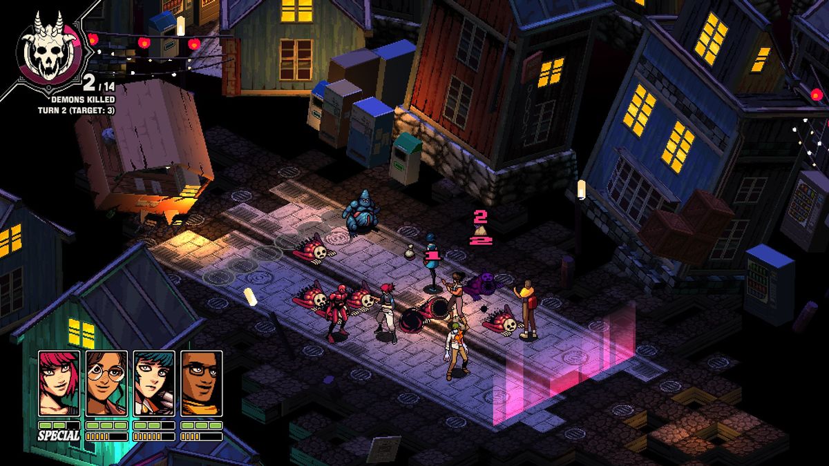 A battle map in Demonschool