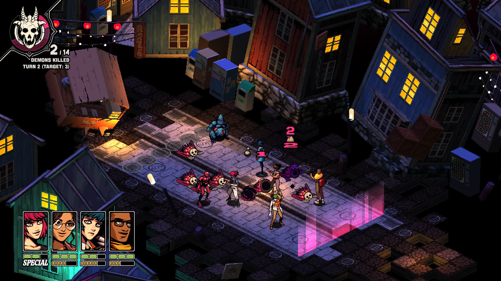 A battle map in Demonschool