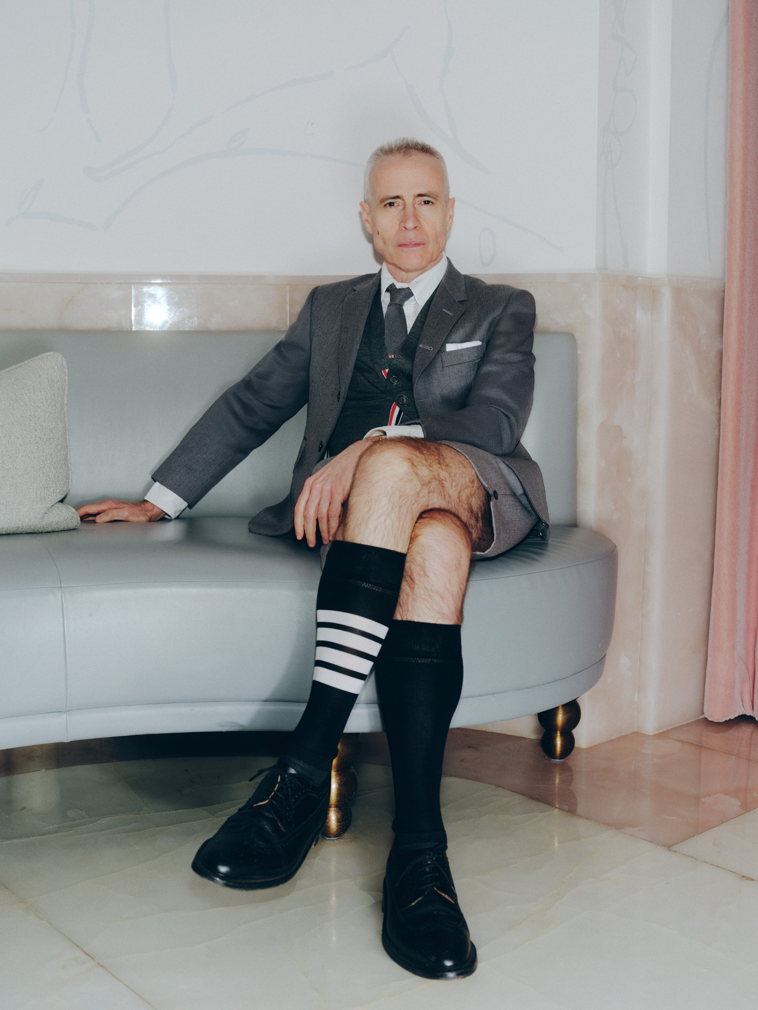 Thom Browne designer portrait in Thom Browne suit