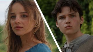 Bo Bragason-san as Zelda and Benjamin Evan Ainsworth as Link in the live-action The Legend of Zelda movie 