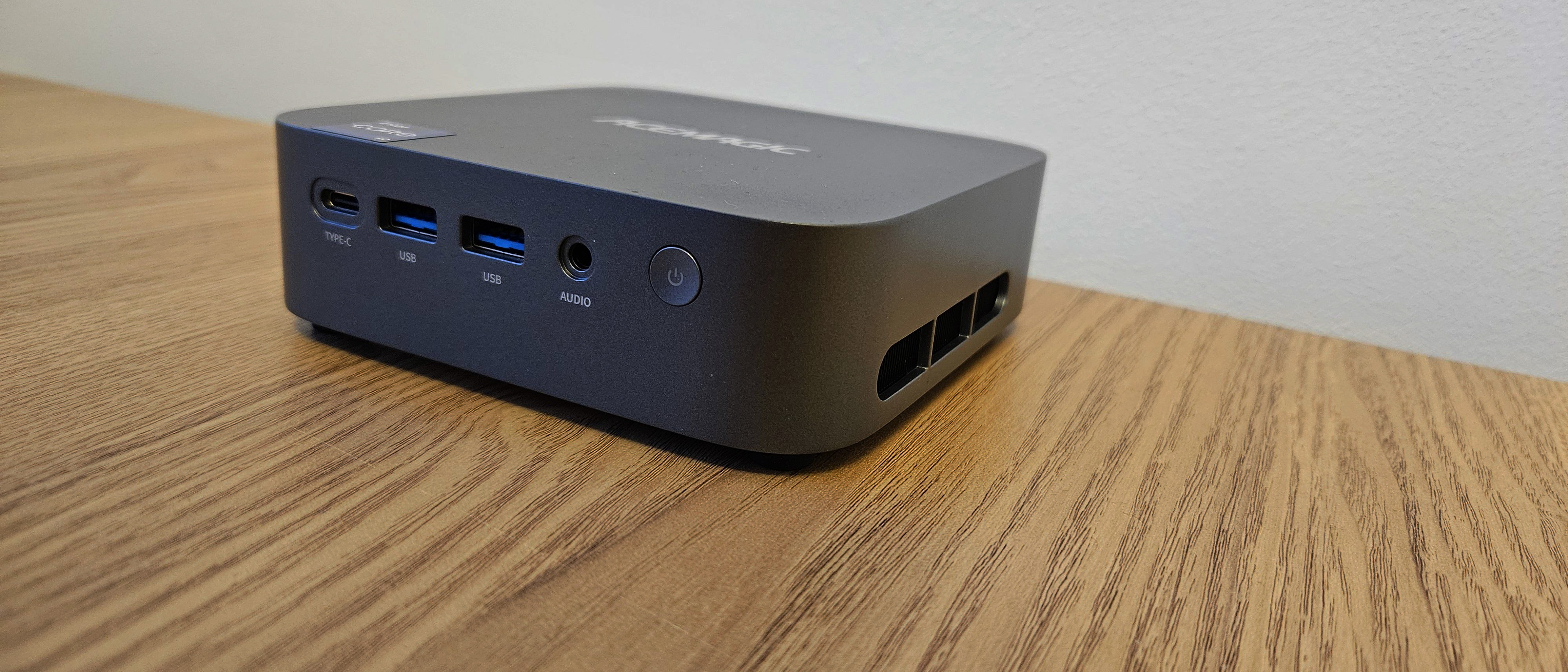 The Acemagic Matrix Mini M1 on a desk