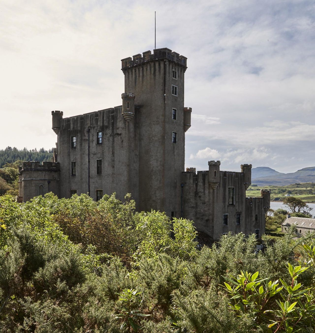 Dunvegan Castle from the Rhododendron garden.