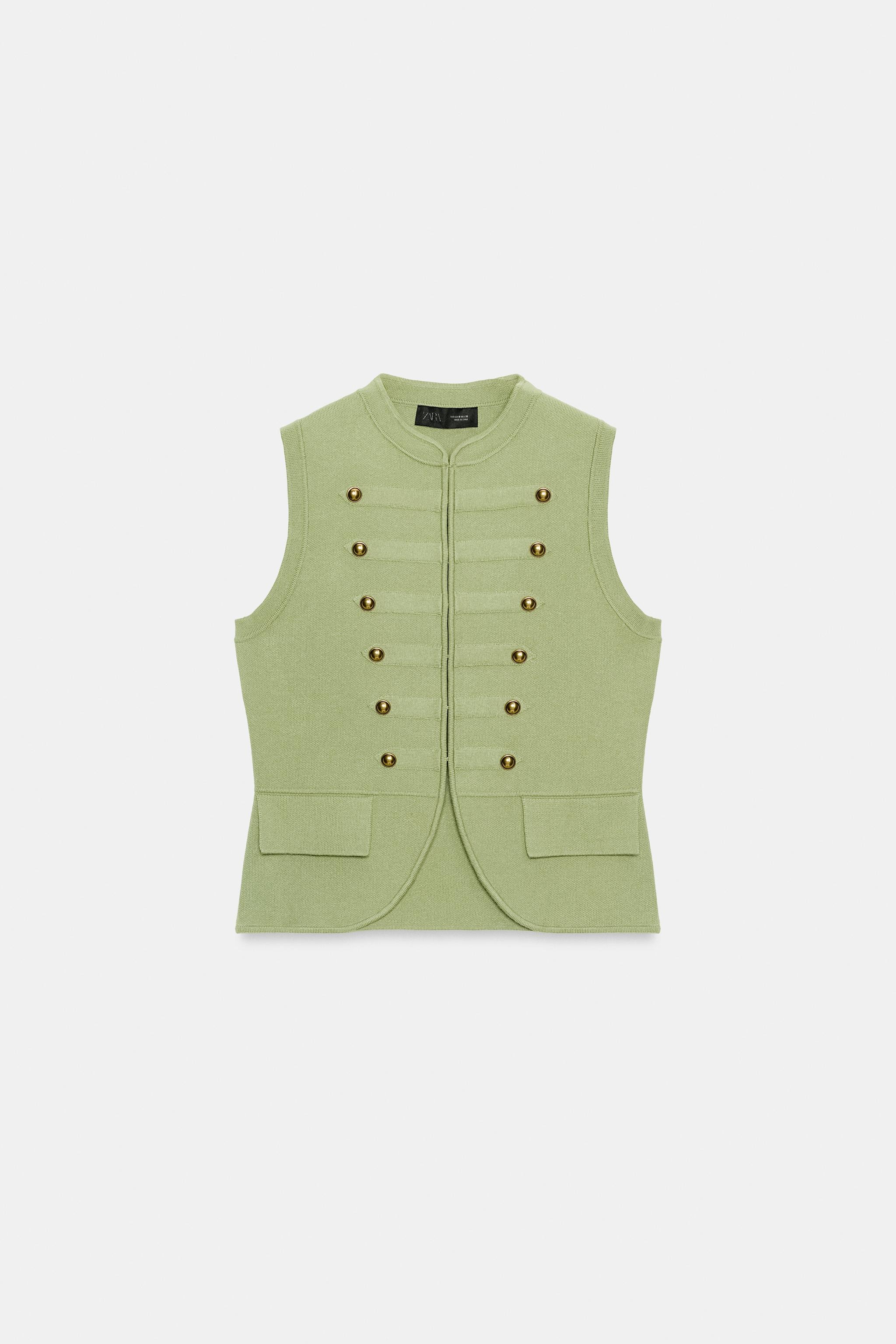 Zara, Fireman Clasp Knit Vest