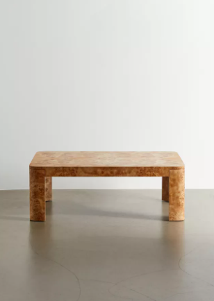 Urban outfitters burl wood coffee table