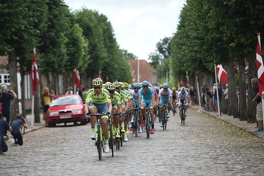 Tinkoff at the front of the field Tour of Denmark