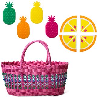 picnicware fruit accessories with pink basket