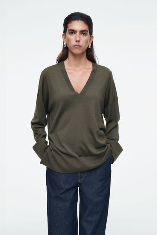 V-Neck Merino Wool Jumper