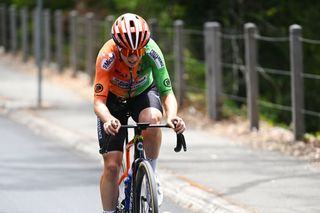 STIRLING AUSTRALIA JANUARY 19 EDITORS NOTE Alternate crop Ella Simpson of Australia and Team St MichelPreference HomeAuber 93 competes in the breakaway during the 9th Santos Womens Tour Down Under 2025 Stage 3 a 1059km stage from Stirling to Stirling 444m UCIWWT on January 19 2025 in Stirling Australia Photo by Dario BelingheriGetty Images