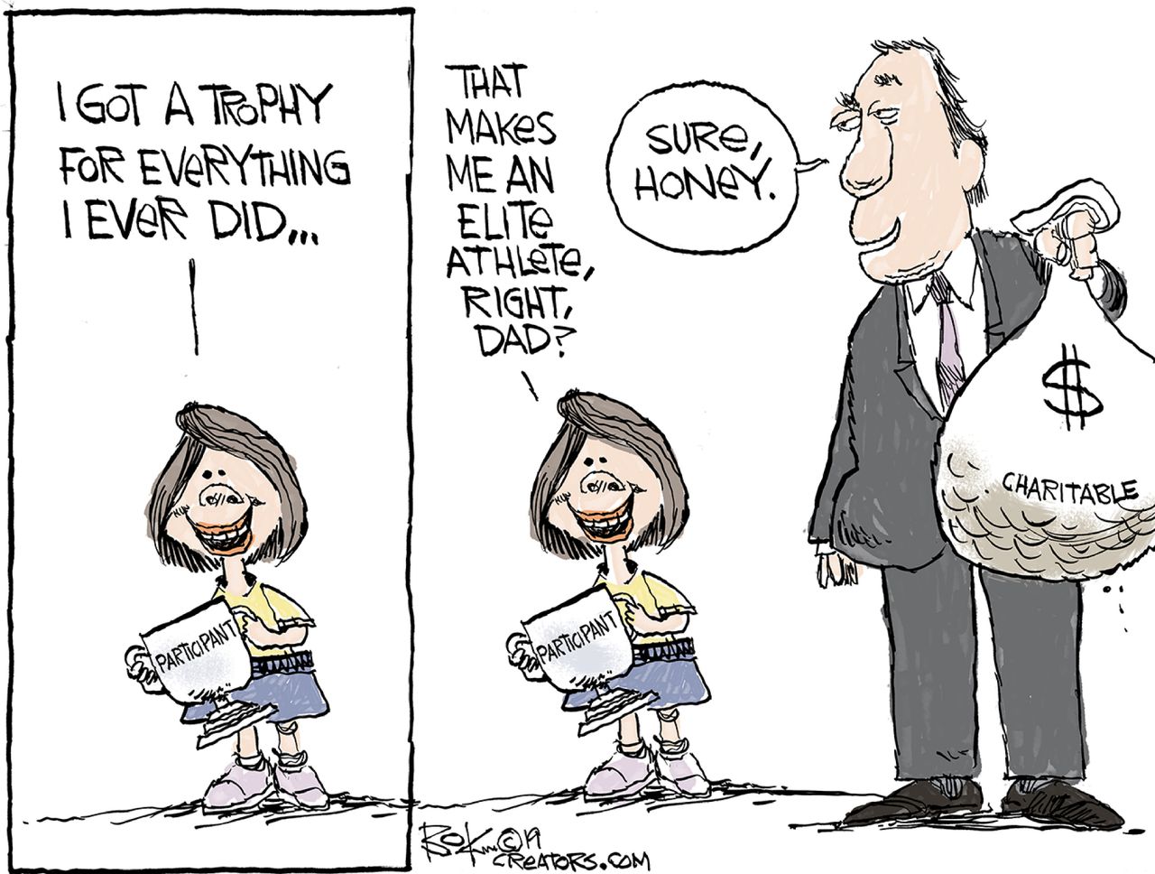 Editorial Cartoon U.S. College admission bribing scheme