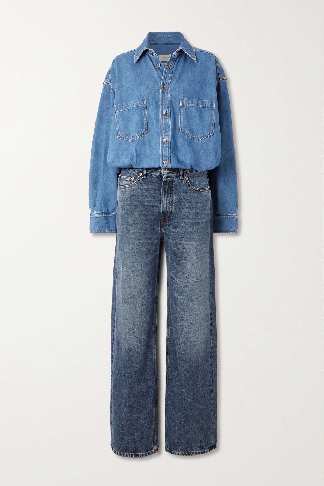 + Net Sustain Tilda Two-Tone Denim Jumpsuit