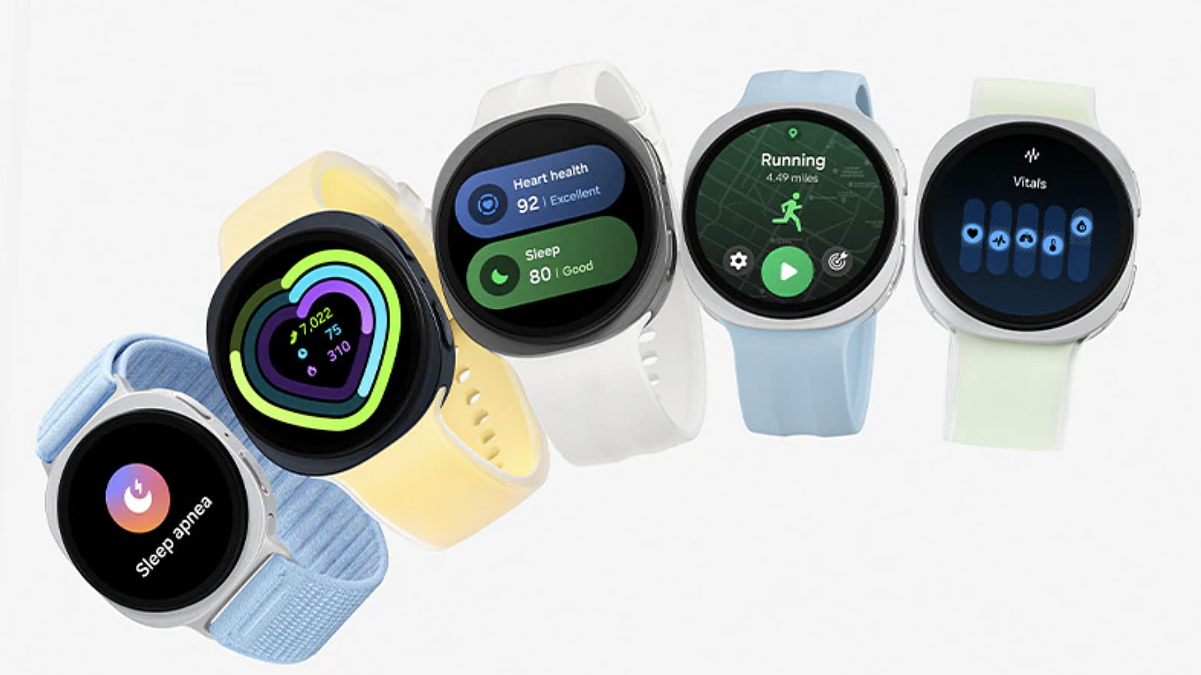 Samsung Galaxy Watch 9 in five colors