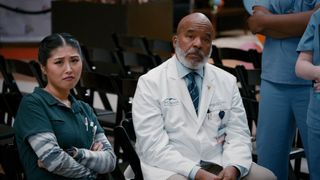 Kahyun Kim and David Alan Grier in St. Denis Medical