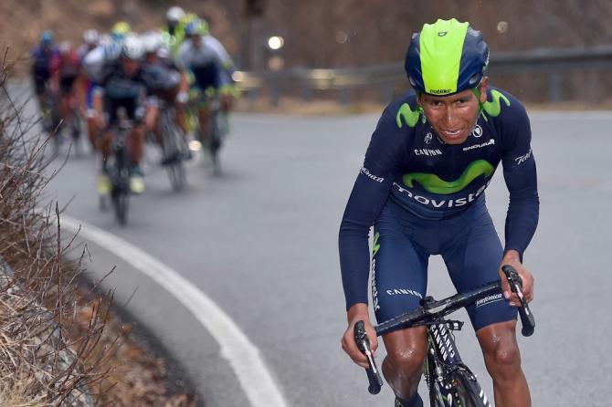 Quintana jumps away with 5km to go.