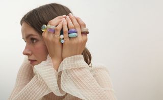 Keane jewellery rings made from hand-blown glass