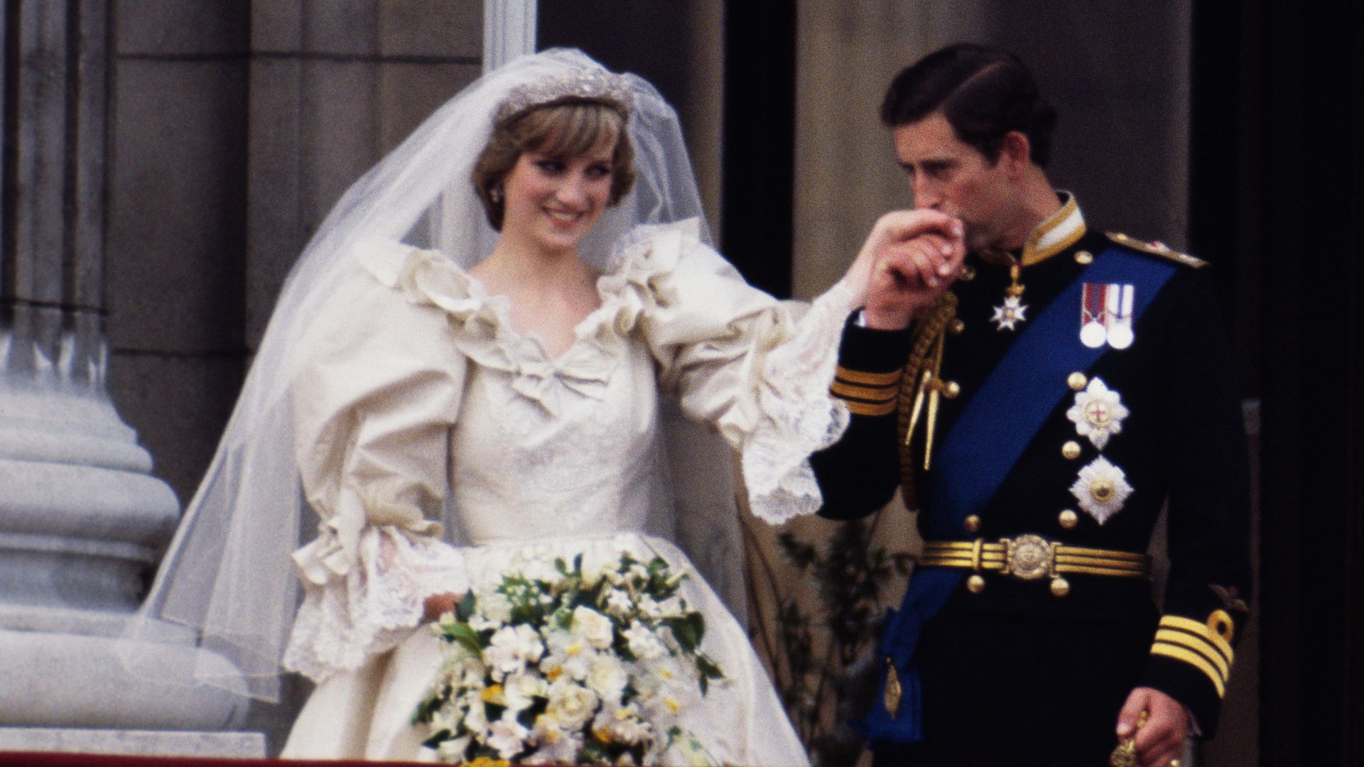 Princess Diana and Prince Charles on their wedding day