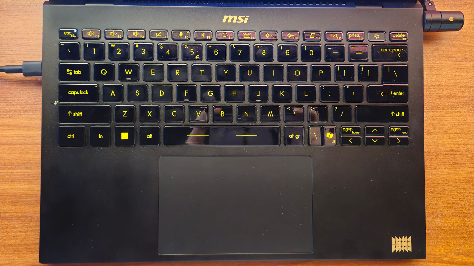 The MSI Prestige 13+ AI Ukiyo-e Edition laptop on display at Computex 2025