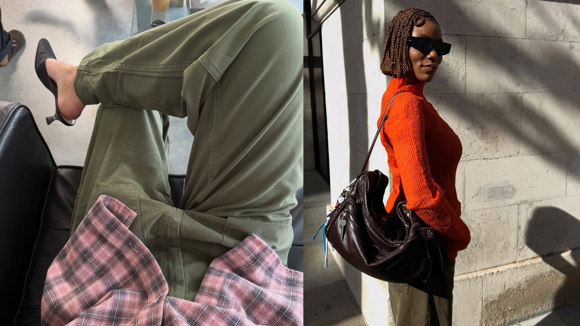 An image of a woman wearing green denim outfit fall 2026