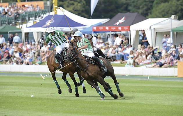 The Veuve Clicquot Gold Cup for the British Open Polo Championship between King Power and Dubai (3, Diego Cavanagh&amp;Bk, Adolfo Cambiaso) at Cowdray Park Polo Club in Midhurst, West Sussex, UK on 20 July 2014