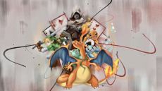 Painting of various video game characters