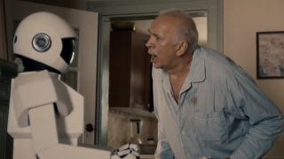 Frank Langella talking to a robot in Robot And Frank