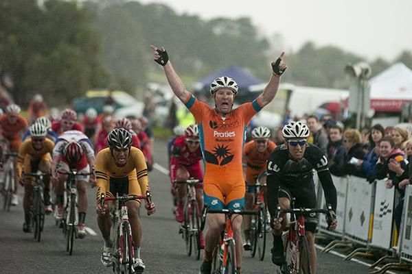 Joel Pearson (Genesys Wealth Advisers) from New South Wales takes out the final stage of the tour ahead of Dale Scarfe (right) of McDonagh Blake/Witness and Malaysian Harrif Saleh (Malaysian National Team).