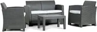 VonHaus Weather Resistant 4 Seater Rattan Sofa Set | WAS £299.99, NOW £249.99