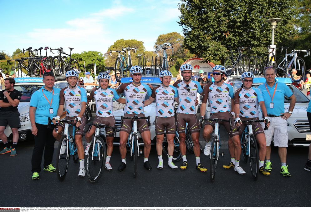 AG2R at the start of the Down Under Classic