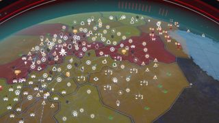 An image of mars colonization efforts from the videogame Per Aspera.